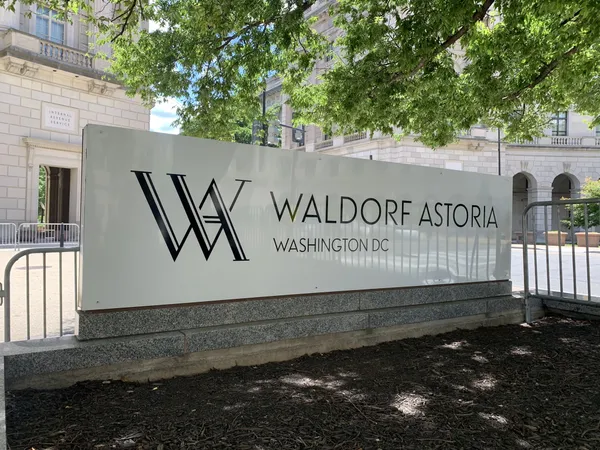 Protesters in Washington say Azerbaijani president’s security attacked them outside Waldorf Astoria during visit